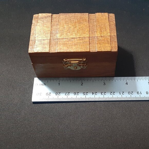 NEW!! Handmade Wood Trinket/Jewelry Box with Lid and Latch - Newly Made!! - Picture 10 of 12
